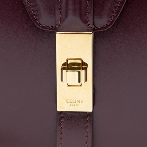 SOLD Celine Burgundy Leather Besace 16 Crossbody - Picture 5 of 10